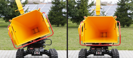 Leistungsstarker Buschholzhäcksler mit Fernbedienung auf verstellbarem Raupenfahrwerk
 LS 160 DW Track RC